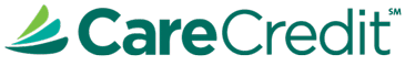 The logo of CareCredit features a stylized, multi-layered design in green and blue hues on the left, with "CareCredit" in green, embodying trust and care essential for any veterinarian.